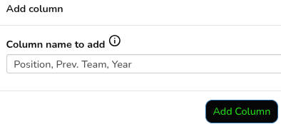 Add columns dialog