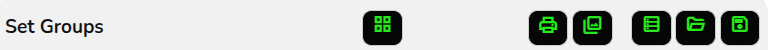Groups tab top buttons