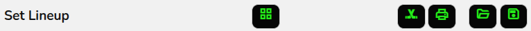Lineup tab top buttons