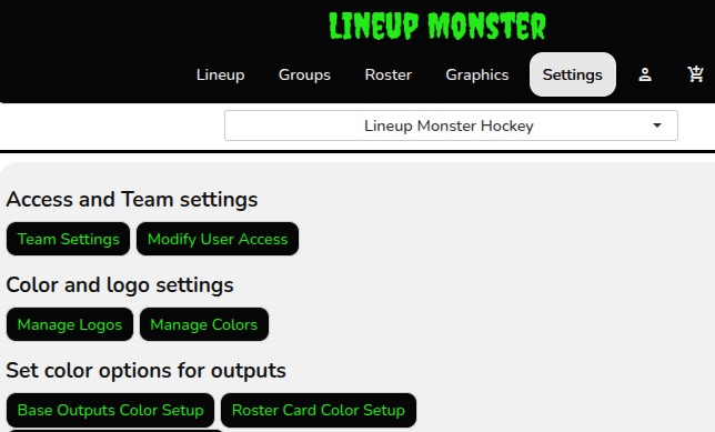 Settings Tab